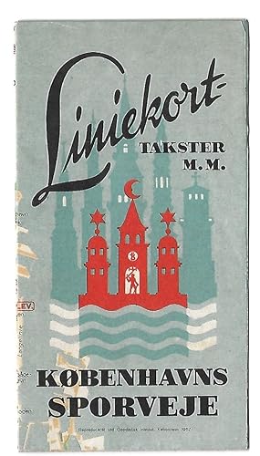 LIniekort Takster Kobenhavns Sporveje Denmark map