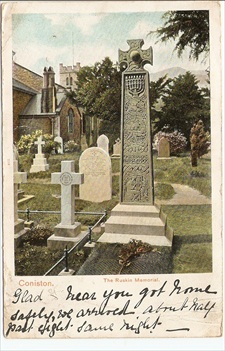 Coniston Postcard 1903 Ruskin Memorial