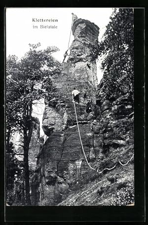 Ansichtskarte Klettereien im Bielatale