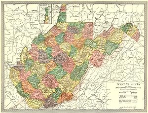 West Virginia; Inset map of Northern continuation of West Virginia