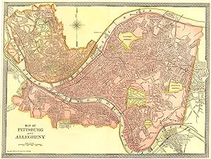 Map of Pittsburg and Allegheny