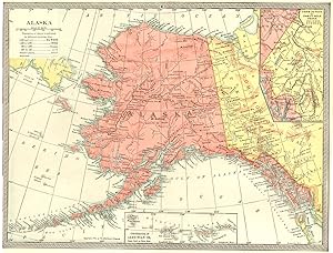 Alaska; Inset map of from Juneau to forty mile creek