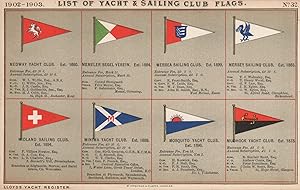 List of Yacht & Sailing Club Flags - Medway Yacht Club, est. 1880 - Memeler Segel Verein, est. 18...