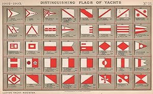Distinguishing Flags of Yachts - Saga - Zabi - Irrlicht - Gertrude Little Em'Ly - Elfin - The Bir...