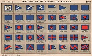 Distinguishing Flags of Yachts - Euphrosyne - Thistle - Aida - Pollie - Surprise - Gnat - Wild Du...