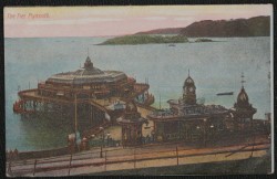 Plymouth Pier Postcard Antique Vintage Circa 1917