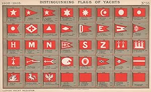 Distinguishing Flags of Yachts - Albatross Amy - Vinga - Allona - Romara - Zephyr - Sylvia - Mark...