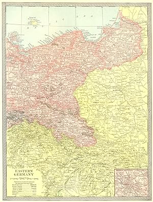Eastern Germany; Inset Map of Breslau and Vicinity