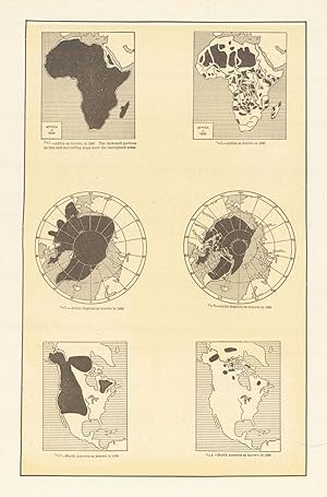 Africa as known in 1800. The darkened portion in this and succeeding maps show the unexplored are...