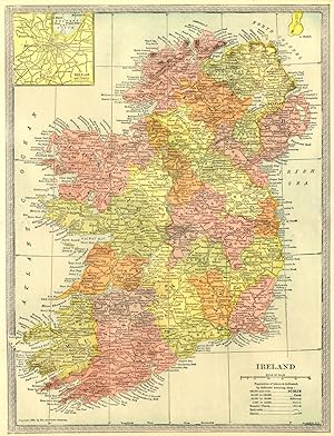 Ireland; Inset Map of Belfast and Vicinity