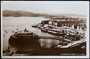 Plymouth Pier Postcard Vintage Real Photo
