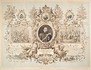 LUDWIG II., König von Bayern (1845 - 1886). - Wittelsbacher Jubiläum. "Zur Erinnerung an die sieb...
