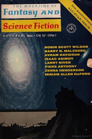 The Magazine and Fantasy and Science Fiction October 1970. Collectible Pulp Magazine.