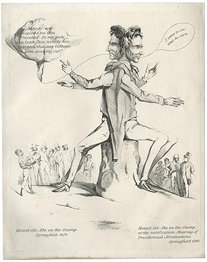 Cartoonist Attacks Lincolns Presidential Aspirations