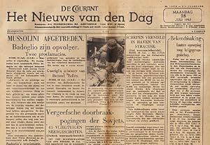 De Courant. Het Nieuws van den Dag. 11 nummers uit 1943-1945.