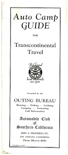 Auto Camp Guide for Transcontinental Travel