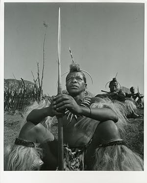 [Original Gelatin Silver Print Portrait Photograph of Zulu Tribesmen]