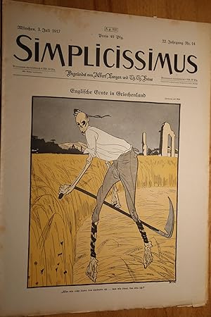Simplicissimus, 22. Jg., Nr. 14, 3. Juli 1917. Begründet von Albert Langen und Th. Th. Heine.