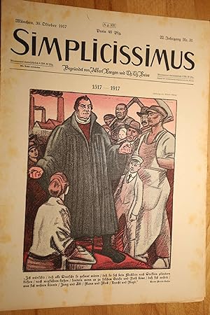 Simplicissimus, 22. Jg., Nr. 31, 30. Oktober 1917. Begründet von Albert Langen und Th. Th. Heine.