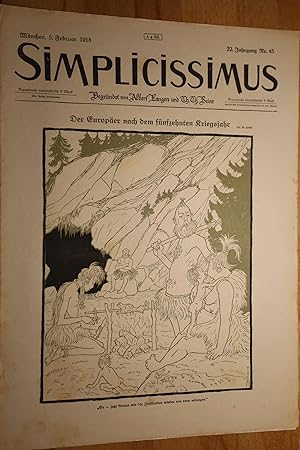 Simplicissimus, 22. Jg., Nr. 45, 5. Februar 1918. Begründet von Albert Langen und Th. Th. Heine.