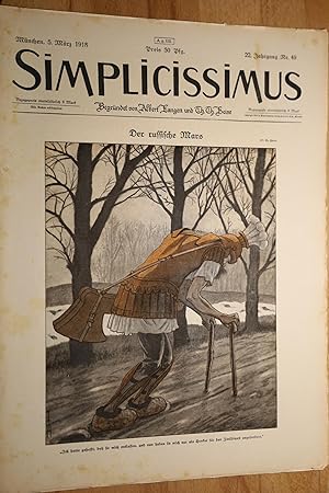 Simplicissimus, 22. Jg., Nr. 49, 5. März 1918. Begründet von Albert Langen und Th. Th. Heine.