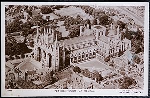 Peterborough Cathedral Postcard Real Photo Vintage 1947
