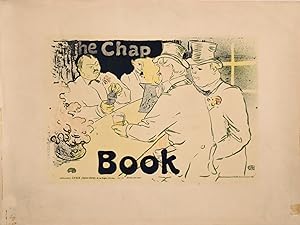 1895 Art Nouveau Poster, "The Chap Book" (1950s Re-Issue), Gentlemen in Tophats + Bartender