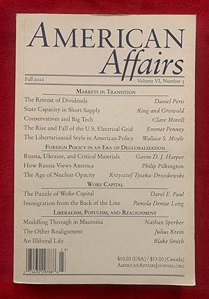 American Affairs, Fall 2022, Volume VI, Number 3