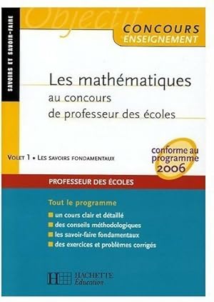 Les math matiques au concours de professeur des  coles - Alain Descaves