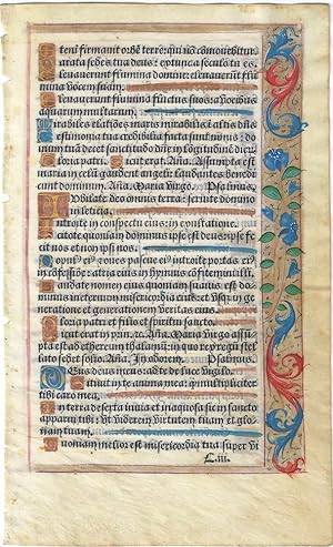 Illuminated Leaf from a French Book of Hours