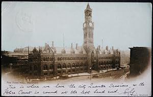 Bradford Town Hall Vintage 1903 Postcard