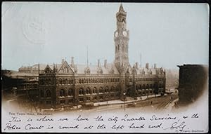 Bradford Town Hall Vintage 1903 Postcard