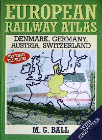 EUROPEAN RAILWAY ATLAS - DENMARK, GERMANY, AUSTRIA, SWITZERLAND