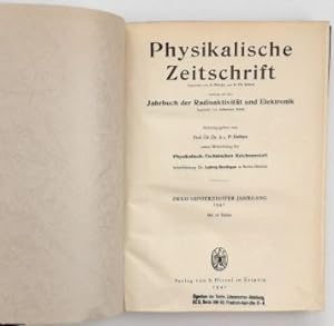 Physikalische Zeitschrift vereinigt mit Jahrbuch der Radioaktivität und Elektronik. - Jahrg. 42 /...