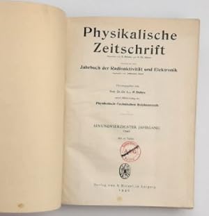 Physikalische Zeitschrift vereinigt mit Jahrbuch der Radioaktivität und Elektronik. - Jahrg. 41 /...