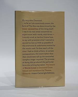 Inner Necessities: The Letters of David Jones to Desmond Chute