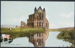 Whitby Abbey Vintage Postcard