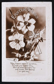 Easter Wishes Vintage postcard