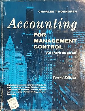 Accounting For Management Control: An Introduction