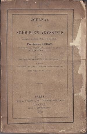 Journal D'Un Sejour En Abyssinie, Pendant Les Annees 1830, 1831 Et 1832