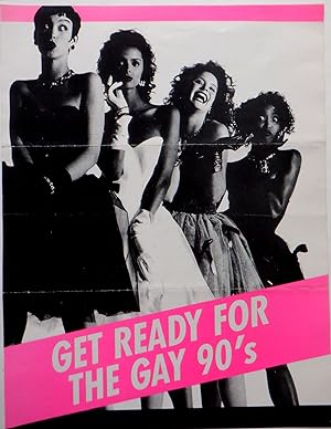 Get Ready for the Gay 90s. Shescape New Year's Eve Party Flier