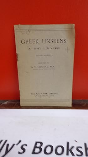 Greek Unseens In Prose And Verse: Junior Section