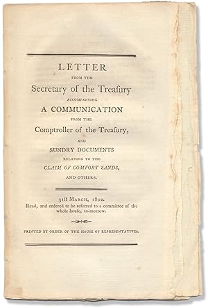 Letter from the Secretary of the Treasury Accompanying a Communication from the Comptroller of th...