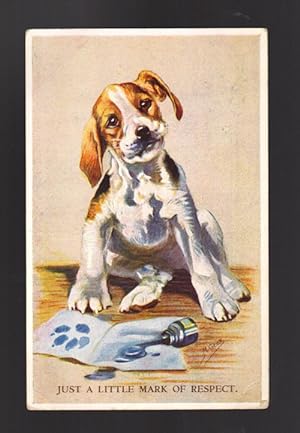 A Little Mark of Respect - Beagle Dog Postcard