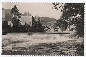 Llangollen The Weir Real Photo Postcard
