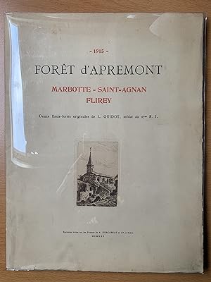 Forêt d'Apremont Marbotte - Saint-Agnan - Flirey - Douze Eaux-forts originales de L. Guidot, sold...