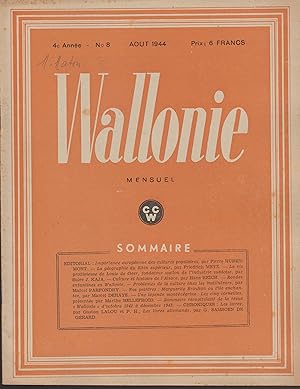 WALLONIE - Mensuel - n°8 AOUT 1944