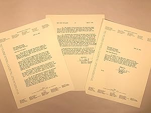Typed letter 2 pages on Authors Guild stationary dated June 6th 1961 Two typed letters.
