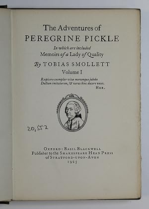 Peregrine Pickle Volumes 1 and 2: The Shakespeare Head Edition
