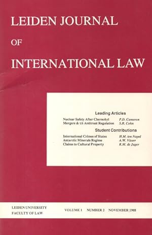 Leiden Journal of International Law, Volume 1, Number 2, November 1988